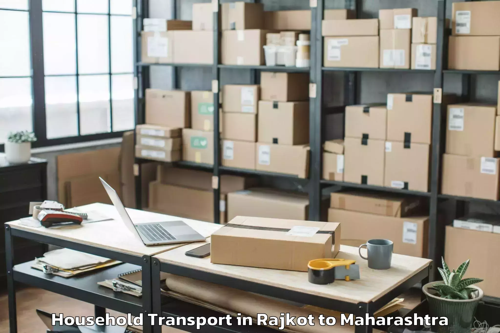 Book Rajkot to Korpana Household Transport Online